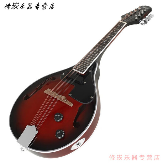 南仲藏族吉他八弦曼陀铃琴 西洋乐器电声曼陀林曼陀罗 民族乐器曼陀铃 电箱款酒红色