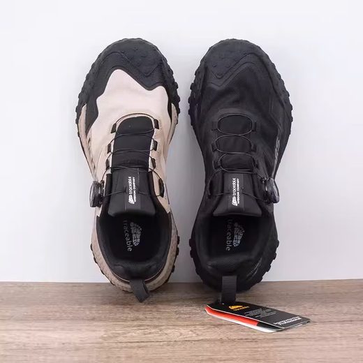 Carlos Kayla4e Weit letzter Runde Kopf breite Sohle Sneaker Big Foot Bone Herrenschuhe Fettzes im Freien All-Terrain Atmungsabstimmung Black Tracaable 6636 Modell, halbe Größe 39