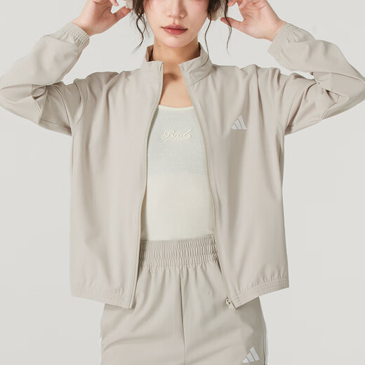 阿迪达斯 （adidas）女装运动套装25春季防风梭织立领夹克外套快干透气宽松长裤 2件套 JE6173+JD6522 S