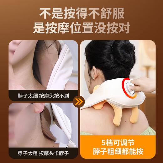 N5miniS3 Adjustable Neck Width Cervical Massager Massage Shawl Shoulder Neck Massager Legs Waist Neck Birthday and New Year Gifts for Boyfriends and Boyfriends