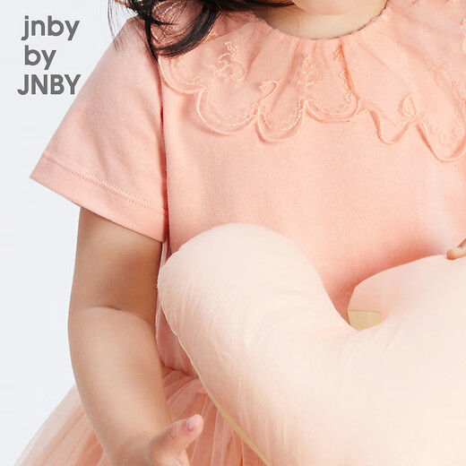 Jnby by JNBY Jiangnan Buyi Baby Autumn Mesh Dress Embroidered Lace Handmade Texture Girls Baby YN7G11510 684 Warm Pink 73 cm If the size is too small, choose the next size up