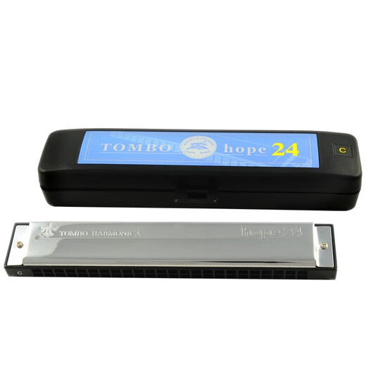 Bainuo Tombo Japan Tongbao 6624 Harmonica 24-Loch Polyphonische Anfänger Anfänger Tascheninstrument Geschenk 24-Loch Polyphonische C-Melodie (üblicherweise für Anfänger verwendet)