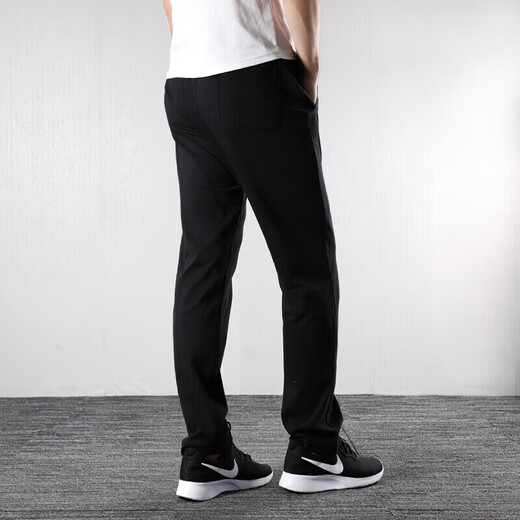 
Nike (NIKE) sports suit men running and fitness training hooded jacket, fashionable and trendy comfortable trousers, casual pants, knitted suit/black jacket + black straight trousers, M/170