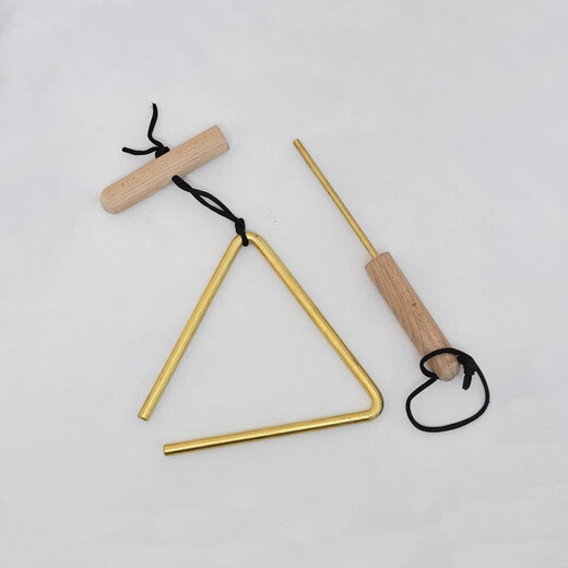 MEINL Brass Triangle Iron 789 Orquesta profesional de acero inoxidable Acompañamiento Adulto Band para niños Instrumentos de percusión de latón Nino551 Triángulo de 6 pulgadas de acero Iron