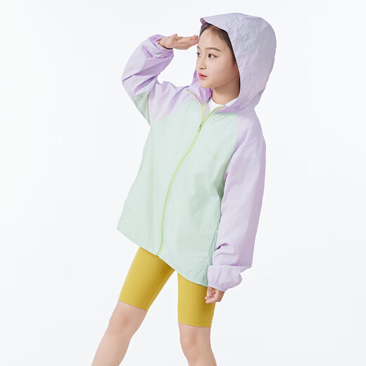 EBAER children's sun protection clothing for boys and girls 2025 summer new light casual jacket lilac 150