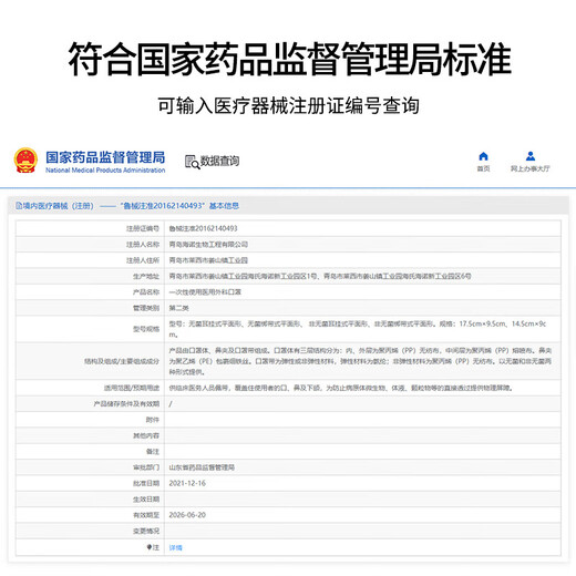 Haishi Hainuo disposable medical surgical masks sterilization grade masks medical individually packaged masks one bag dustproof 200