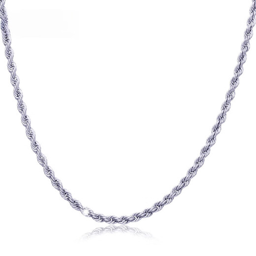 Fiber Bundle (QIANSHU) platinum necklace men's twist rope chain clavicle chain gold chain platinum pt950 platinum necklace pendant for women weighs about 8.17 grams, is about 50 cm long, and is about 1.7 thick