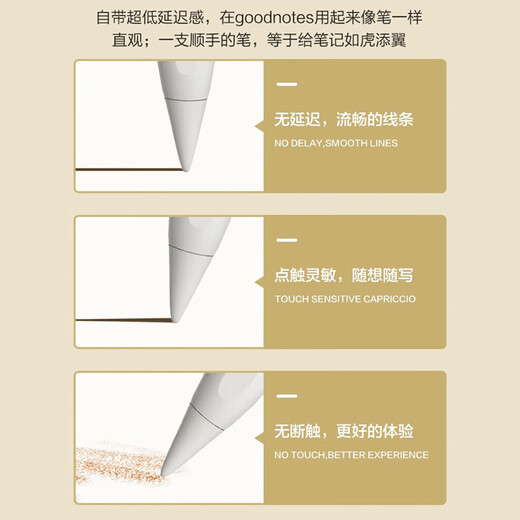 台创适用苹果iPadAir7代触控笔2025新款手写笔电容笔13英寸iPadAir13防误触M3绘画笔记办公A3268/A3271 JT1灯款【白色】防误触