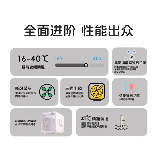 Xiaodi XD60 pet Mijia smart drying box cat blow dryer household dog hair dryer bath dryer low noise XD60 upgraded model (sterilization + silent drying)