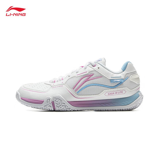 Li Ning (LI-NING) ground flying 3 LITE badminton shoes 2025 new competition training wide last sports shoes wear-resistant and comfortable AYTV003-1 standard white wide last 42 (265mm) 9