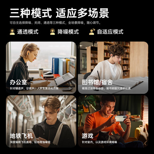Viken【2025最新款丨柏林之声降噪】蓝牙耳机入耳式主动降噪-98db无线高音质运动超长续航适用华为小米