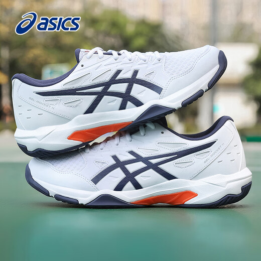 ASICS Badminton Shoes Men's Shock Absorbing Support Training Professional Training Shoes GEL-ROCKET 11 White Blue 43.5
