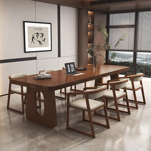 Storytelling solid wood large long desk simple modern living room learning reading writing table home office desk work table long table prince chair