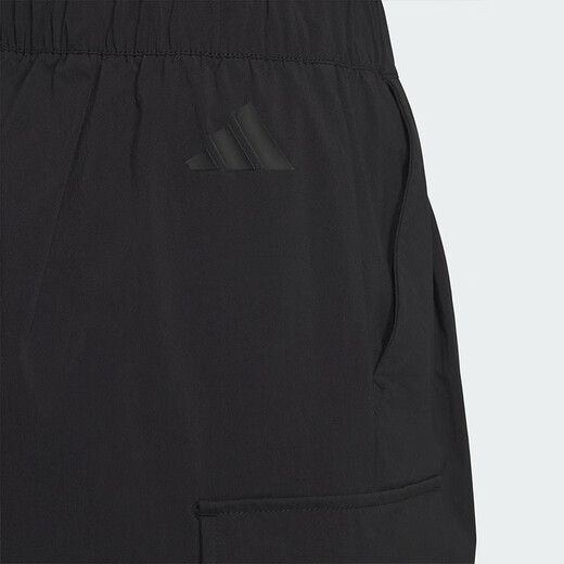 Pantalones de chándal adidas (adidas) pantalones para hombres 2025 verano nuevo tejido transpirable de cinco puntos de cinco puntos entrenamiento de fitness suelto ropa de trabajo casual jl9275/negro m