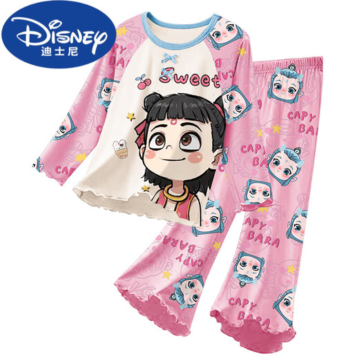 迪士尼（Disney）女童睡衣莫代尔儿童长袖大童亲子母女孩家居服哪吒2025新款春秋季 2M--ST-12140 170 14码(130-140)cm