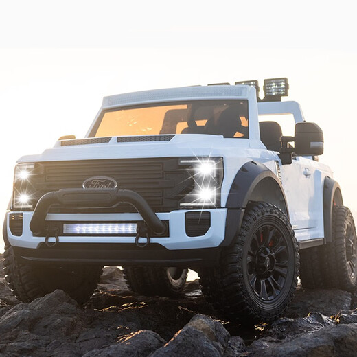 
Highway 1 Ford children's electric vehicle, four-wheeled car can be used for adults, double remote control, six-wheel off-road vehicle pickup truck, swinging car, red dual-wheel drive + remote control self-driving + swing + seat adjustment, electric drive