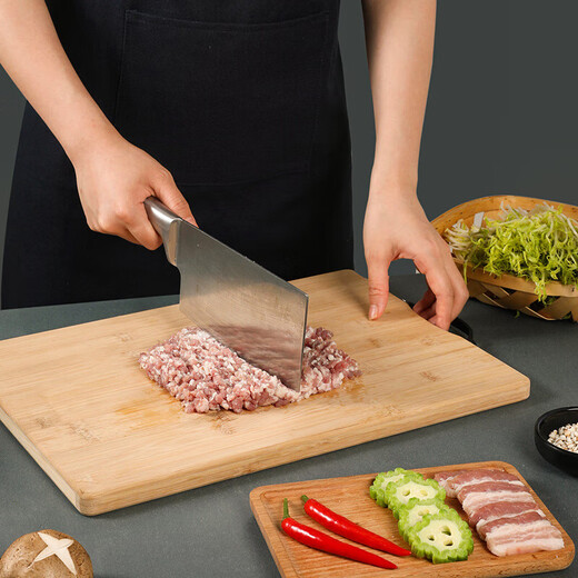 
Double gun flat substitute natural bamboo chopping board kitchen cutting board without paint and wax household cutting board chopping board bamboo chopping board [50*35*1.7cm] 5021