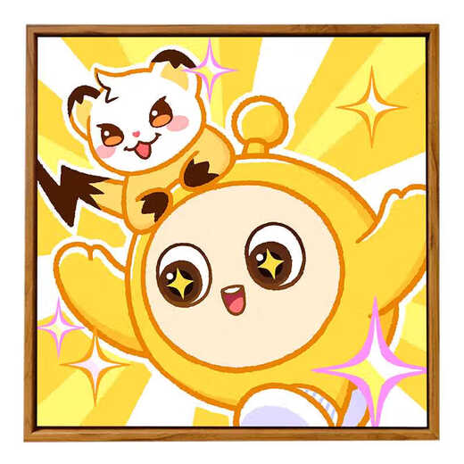 Ramas y hojas digitales Lindos huevos de huevos Diy Coloración para la pintura al óleo acrílico pintada a mano de los niños animación de dibujos animados HY13603 40*40 cm de espesor Marco interno de madera maciza + marco exterior decorativo