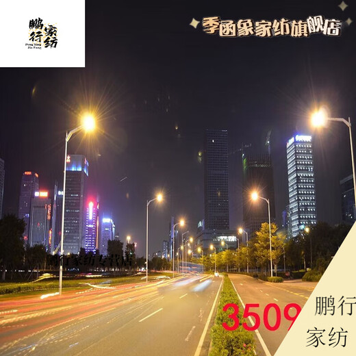 DZQ主播直播间室外夜间风景路灯农村小路风景布3d立体网红直播背景布 1.5米宽2米高 109