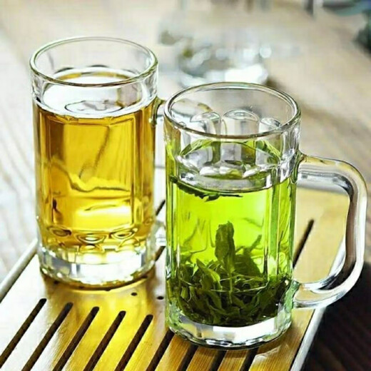 Meikejie teahouse special tea cup glass two-way water cup household beer cup high-end tea cup glass tea cup thick heat-resistant tea cup 4 pieces