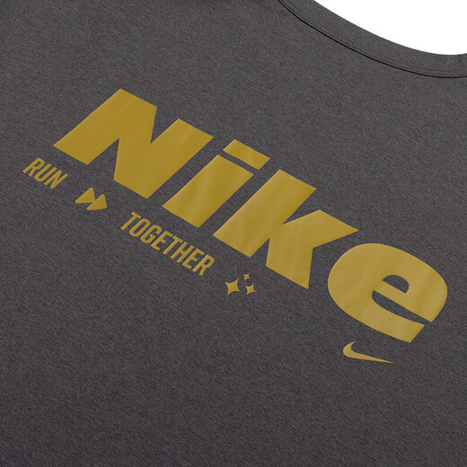 Nike (Nike) Kurzärärmiges T-Shirt für Männer 2025 Sommer Neue Sportbekleidung Lose atmungsaktiven, lässigen runden Hals schnell trocknend halb Ärmeln mit mittlerer grauer Wüstengrün silber Hv4882-299 Schnell trocknend L L.