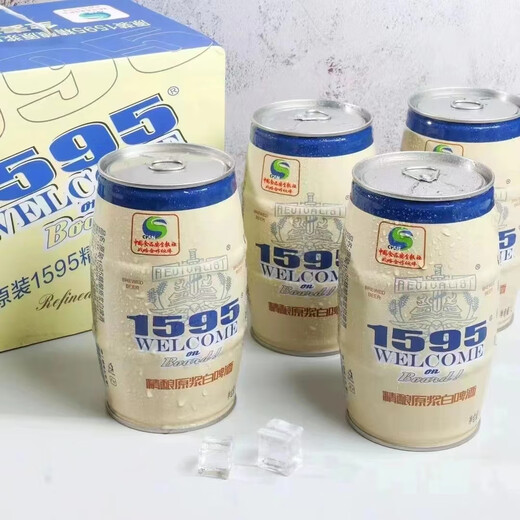 科尔森1595德式小麦原浆白啤酒 1595德式小麦白啤 1L 6罐 整箱装