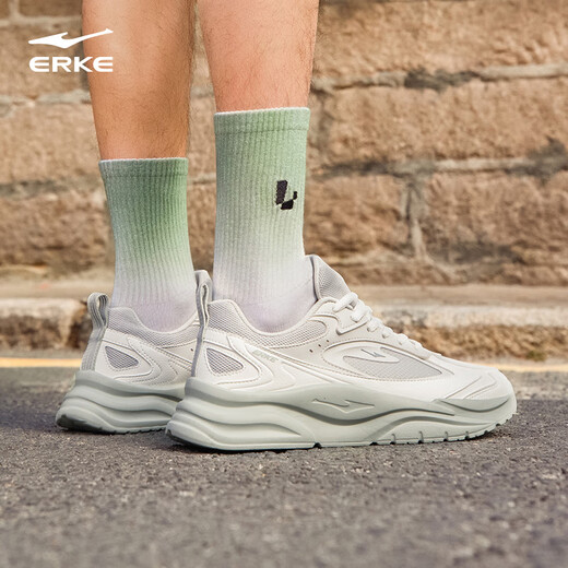 
Hongxing Erke men's shoes casual shoes men's leather net breathable versatile soft sole lightweight sports shoes men's light running shoes | Hefeng 2.0