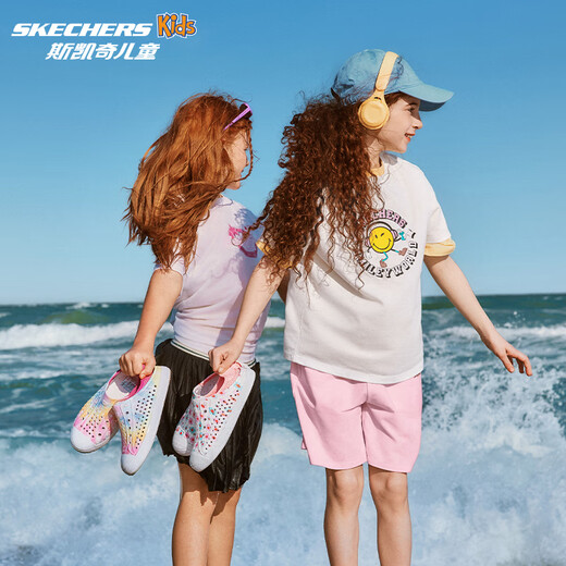 Skechers斯凯奇童鞋包头泡泡鞋女童凉鞋洞洞鞋儿童拖鞋沙滩鞋302114L