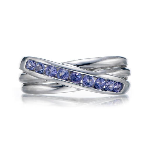IosnX line men and women tanzanite 925 silver ring sterling silver ring female personality fashion closed middle finger personality fashion No. 20