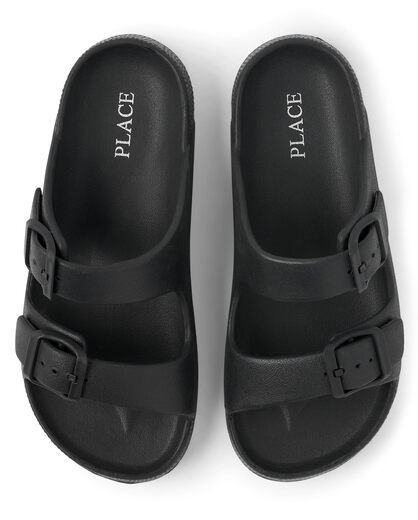 The Children's placeThe Children's Place Boys' Two-Buckle Slip-on Sandals, Black, 5 Olds Black 5 Olds