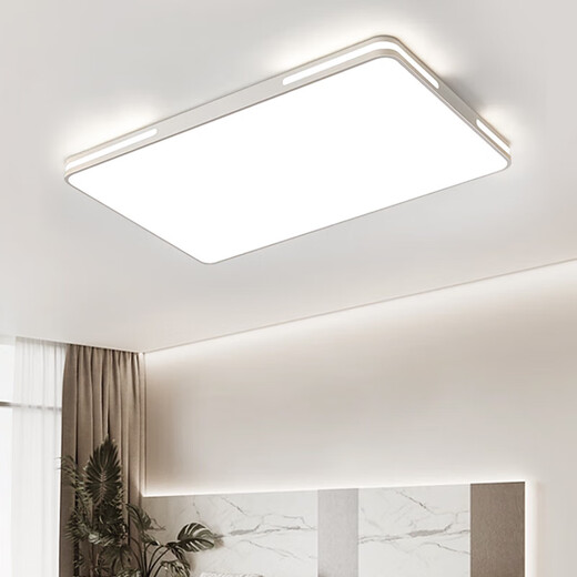 XMSJ PAQUETE DE SPECTRUM Full Spectrum Zhongshan Lámpara de sala de estar Lámpara principal de lámpara de techo LED rectangular simple moderno Protección de oculares de espectro completo RA9738*38CM-36W-