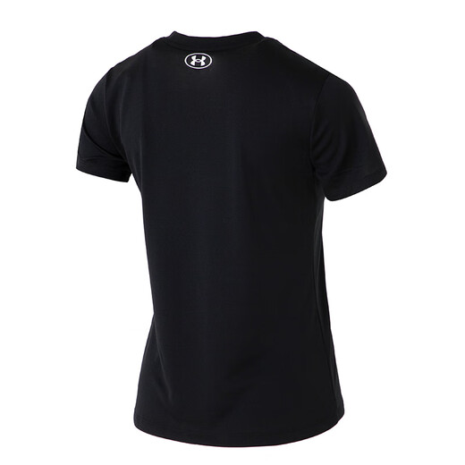 Under Armor official women's short-sleeved 2025 summer new half-sleeved casual tops fitness training yoga Pilates T-shirt black dry and breathable/recommended to go up one size S (160/80A)