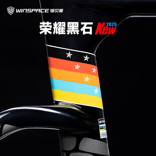 银贝斯C5金刚2代破风版【全碳电变】碳纤维气动架公路自行车2025新款 荣耀黑石 【2025新涂装】 XL码535(建议身高186-195cm) 7170电变+一体把+HARD 50碳轮