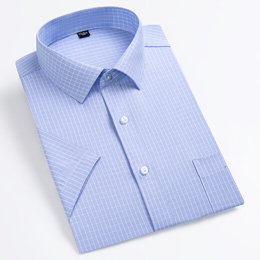 Mengtejiao High-End Noniron Summer Dünn gestreiftes Vater Shirt Herren kurzärmelig geschäftsgeschäftsgeschäftsgeschäftsbeteiligte professionelle Arbeitskleidung halbärmeliges Hemd groß 6623 39 Empfohlenes Gewicht 120-130 Jin [Jin ist 0,5 kg]