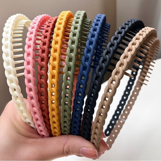 
FGHGF sweet and versatile headband for women's face washing, non-slip hair bundles for simple portable new style bangs hair band hair band hair accessories Simple plastic headband (random color) 1 piece