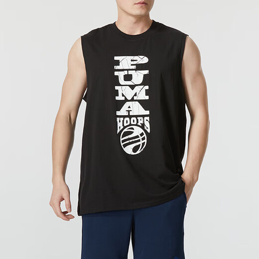 Puma (Puma) Sportweste Frühling und Herbst Neue ärmellose T-Shirt Top-Wettbewerbstraining Basketballweste 624829-01 XL