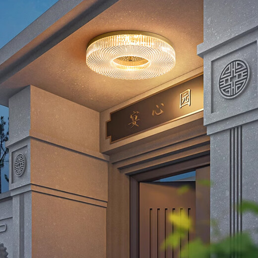 Villa Durable Entrée Plafond Light Foyer Entrée Entrée Entrée Courte de cour extérieure Balconie Entrée extérieure Éclairage 6626-40 cm - Changement de lumière à trois couleurs-36W