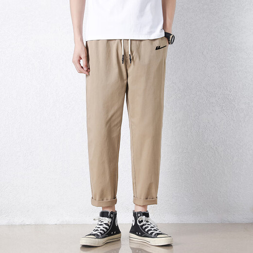Huili Pantalon masculin décontracté Pantalon Summer Casual For Men Fashion and Volydoly Business Loose Couleur solide grande taille pantalon droit lg-hl-mortal mille produits-9904 Army Green XL (recommandé 145-160jin [Jin est égal à 0,5 kg]))
