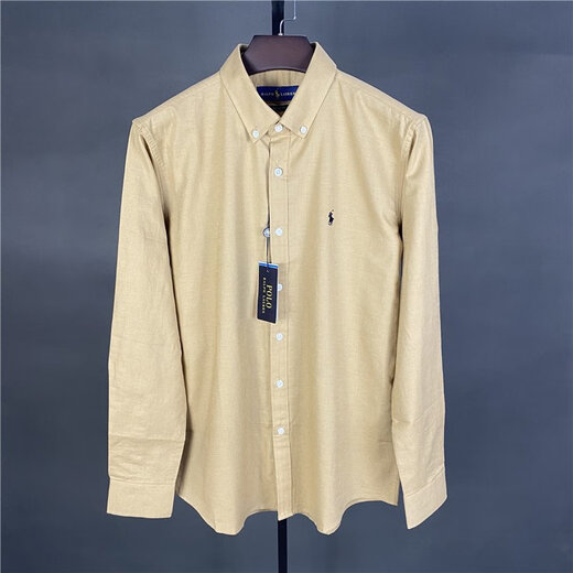 Lauren Ralph Lauren Lalph Pony Mark Ehepaar Sticked Line Long Sleeve Shirt Herren -Sonnenschutzhemd Frühling und Herbst Top White (Hemd) L -105-125