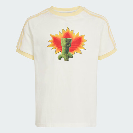 
Adidas Minecraft joint branded men's and women's big children's T-shirt 25 summer Clover cotton short-sleeved JZ9930