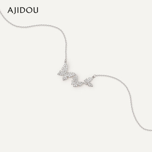AJIDOU Ajidou necklace butterfly necklace silver pendant high-end niche light luxury exquisite clavicle chain gift for girls