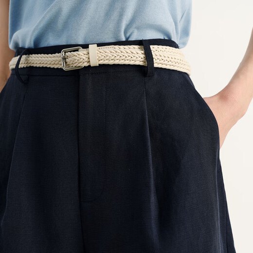 Maimeng mm sommer light tens leinenweiche shorts casuale hose gleichen Stil wie das Einkaufszentrum 25 Sommer Neues Produkt 5G5251331 Navy M.