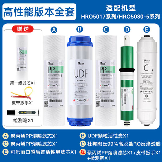 乐博维滤芯适配海尔净水器滤芯HRO5011/HRO5010A-5A;活性炭反渗透 适配海尔净水器HRO5006-5滤芯 E级滤芯