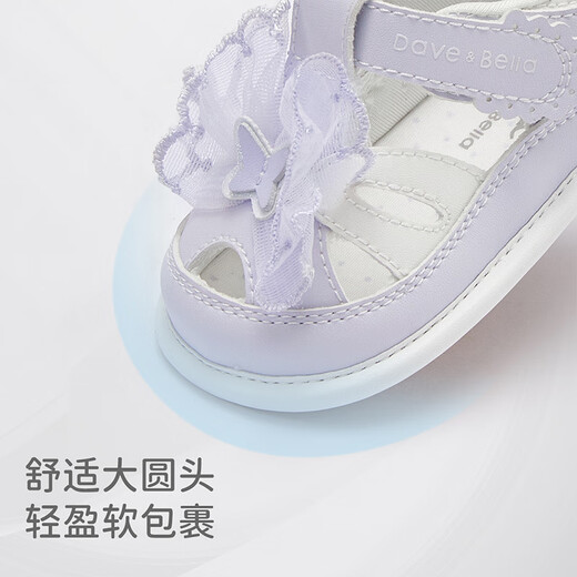 David Bella Baby Schritt Frontschuhe Sommer Mädchen weiche alleinige Sandalen Neugeborene süße Schuhe