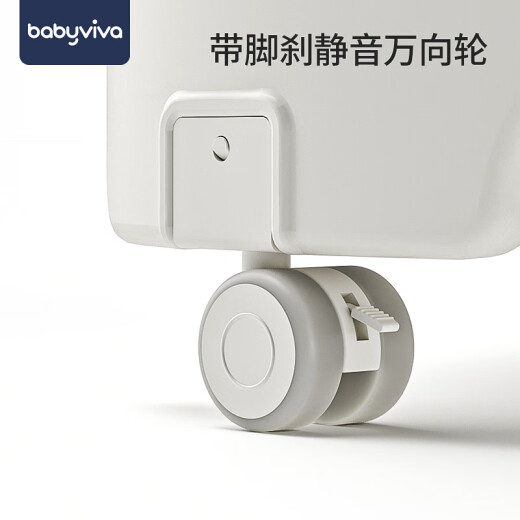 BABYVIVA尿布台婴儿护理台按摩抚触可洗澡多功能换尿不湿宝宝新生儿婴儿床 奶芙白加大款-布台+乳胶垫 组装 其他 框架结构