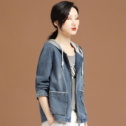 单南卫牛仔外套女春秋时尚2024春装新款韩版休闲短款小个子棒球服上衣服 9887款 M 100-112斤