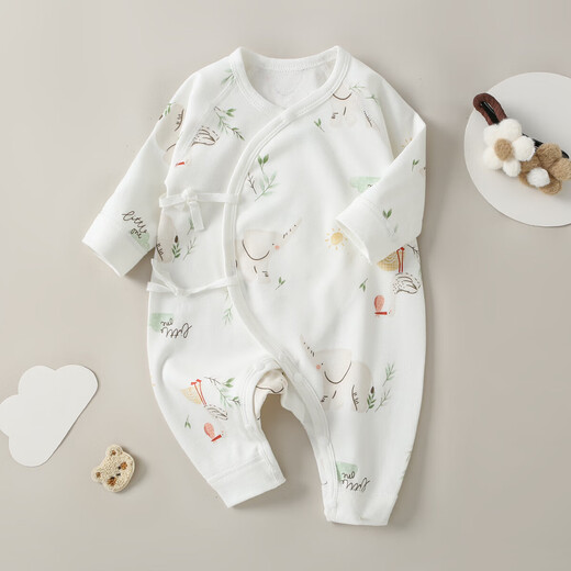 [Reine Baumwollkletterkleidung] Babykleidung Ein reines Baumwollbaby Jumpsuit 0-3 Monate alte Neugeborenen Basis Mantel M12013 Blaue Libelle 66 cm