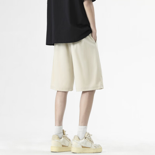 Foss Phil casual shorts men's summer thin loose breathable quick-drying five-point ice silk out sports straight pants SW-K688 apricot color L [Suggested 120-140Jin [Jin equals 0.5 kg]]