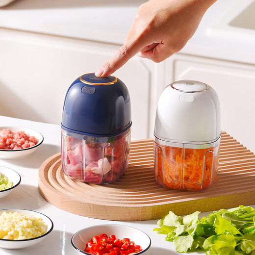 MAXCOOK electric garlic pounder garlic artifact household garlic grinder small meat grinder ginger garlic masher small cooking machine electric garlic pounder 350ML royal blue MCJD4830