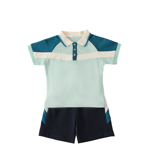 
Tongran Kindergarten Summer New Primary School Uniform Class Uniforms June 1st Performance Clothing Cotton Sports British Style Set 6625 Short Sleeve + Short Skirt 170 Size
